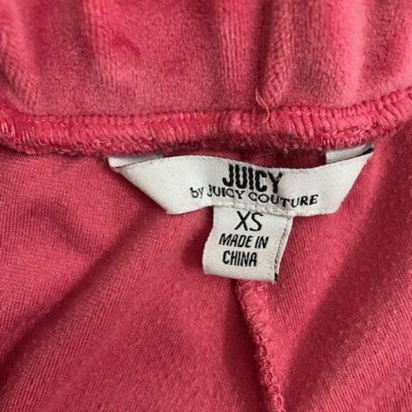 Vintage JUICY COUTURE Hot Pink Velour Joggers Track Pants XS - Picture 8 of 9